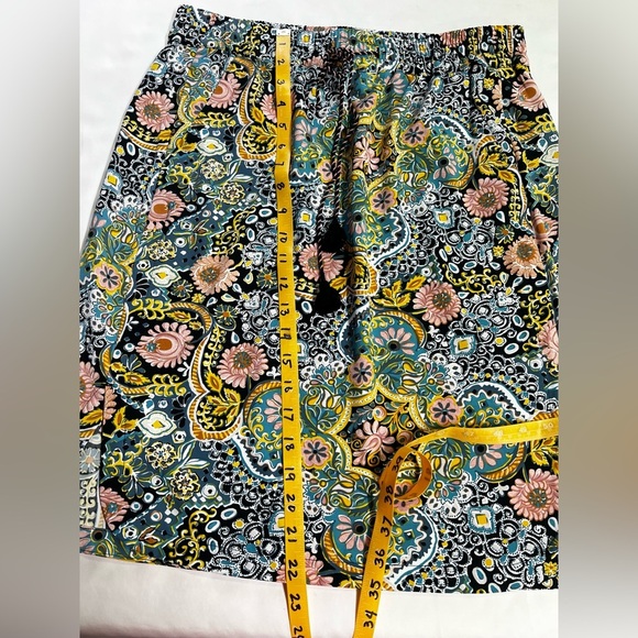 LOFT Blue and Pink Floral elastic waist drawstring skirt size M - Picture 12 of 12